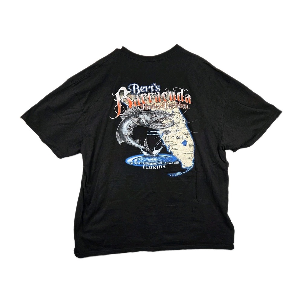 Harley Davidson Bert's Barracuda St. Petersburg Clearwater Florida XXL T Shirt